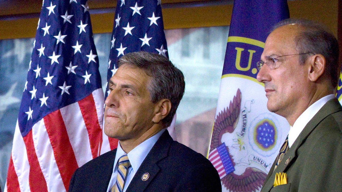 GOP Congressmen Lou Barletta (left) and Tom Marino, who represent districts in Central and Northeast Pennsylvania, are on President-elect Donald Trump's transition team. (AP file photo)  