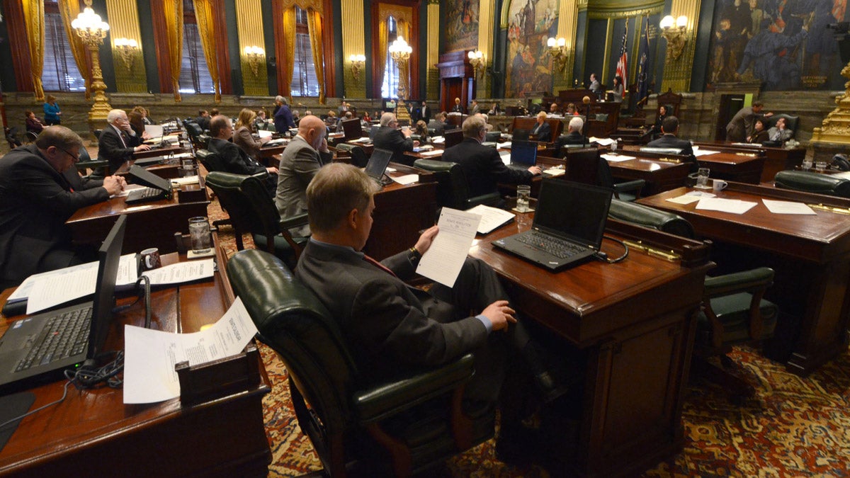  Sen. David Argall, at work in the Pennsylvania Senate, is mulling a run for lieutenant governor. (AP file photo) 