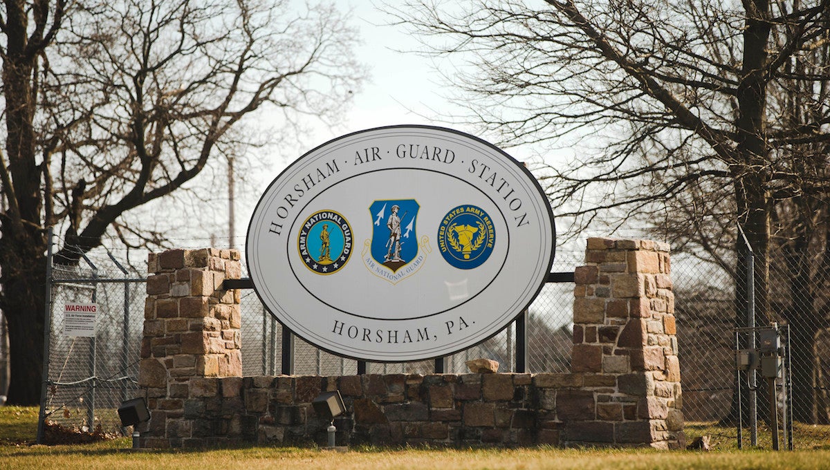  The front of the former Naval Air Station Joint Reserve Base Willow Grove and present day Horsham Air Guard Station. (Matt Rourke/AP Photo) 