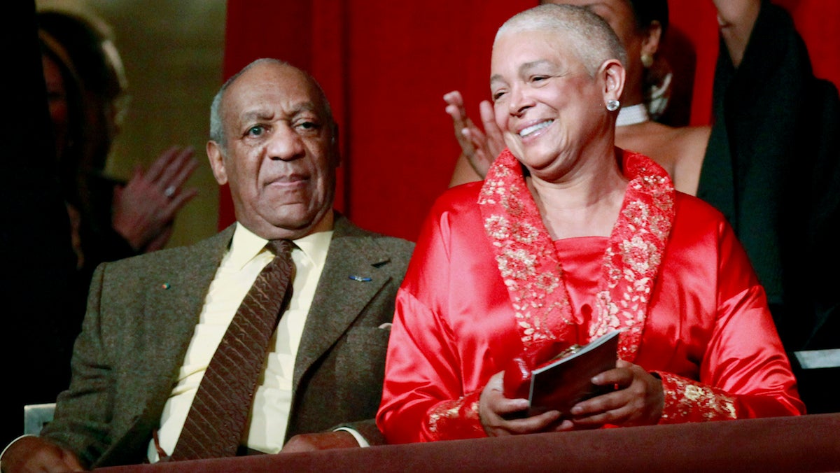 In this Oct. 26, 2009 file photo, comedian Bill Cosby, left, and his wife Camille appear at the John F. Kennedy Center for Performing Arts before he received the Mark Twain Prize for American Humor in Washington. (AP Photo/Jacquelyn Martin, File) 