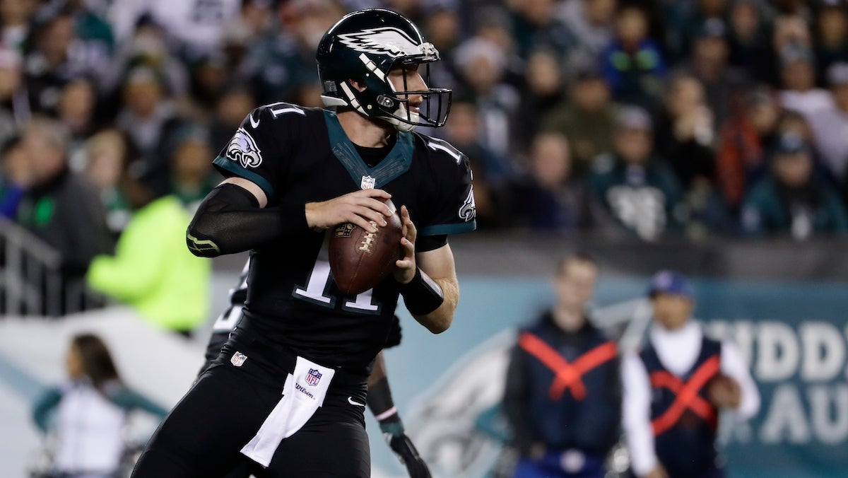 Packers Eagles Football Philadelphia Eagles' Carson Wentz in action during the first half of an NFL football game against the Green Bay Packers, Monday, Nov. 28, 2016, in Philadelphia. (AP Photo/Michael Perez)