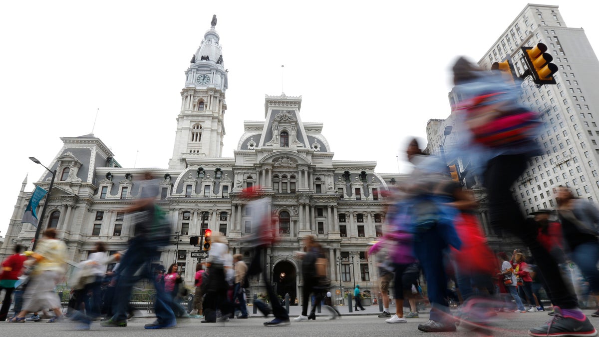  The ease of getting around Center City on foot and bicycle has inspired a push for more car-free weekends in the heart of Philadelphia. (AP photo/Julio Cortez) 