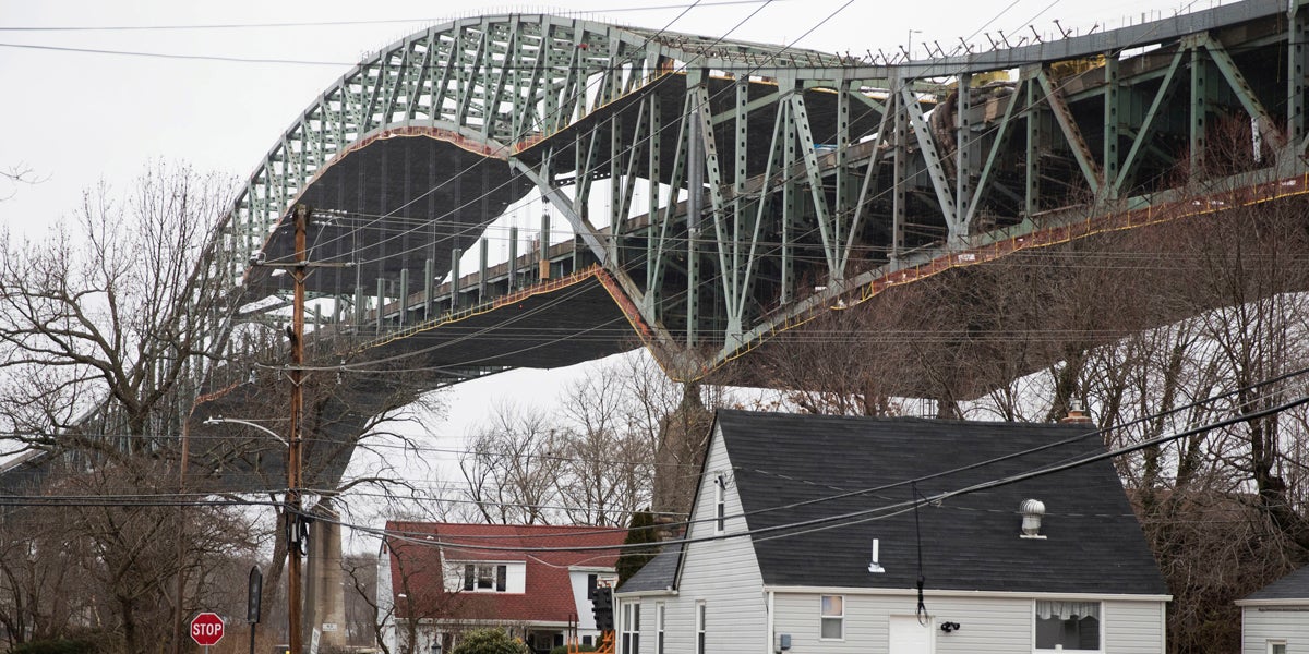  The bridge connecting the Pennsylvania and New Jersey turnpikes over the Delaware River will reopen Thursday. (Matt Rourke/AP) 