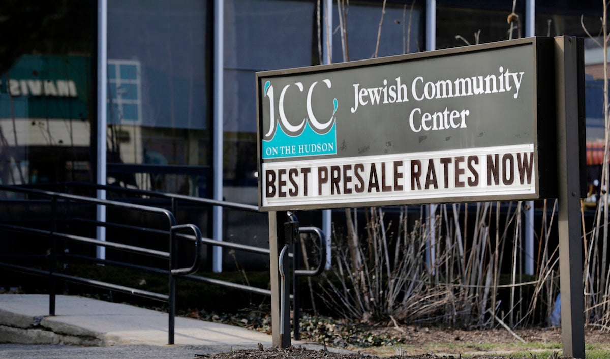  The Jewish Community Center is seen in Tarrytown, N.Y., Tuesday, Feb. 28, 2017. The latest in a wave of bomb threat hoaxes called into more than 20 Jewish community centers and schools across the country has again put administrators in the position of having to decide whether a threatening message on the other end of a phone line was enough to evacuate. (AP Photo/Seth Wenig) 