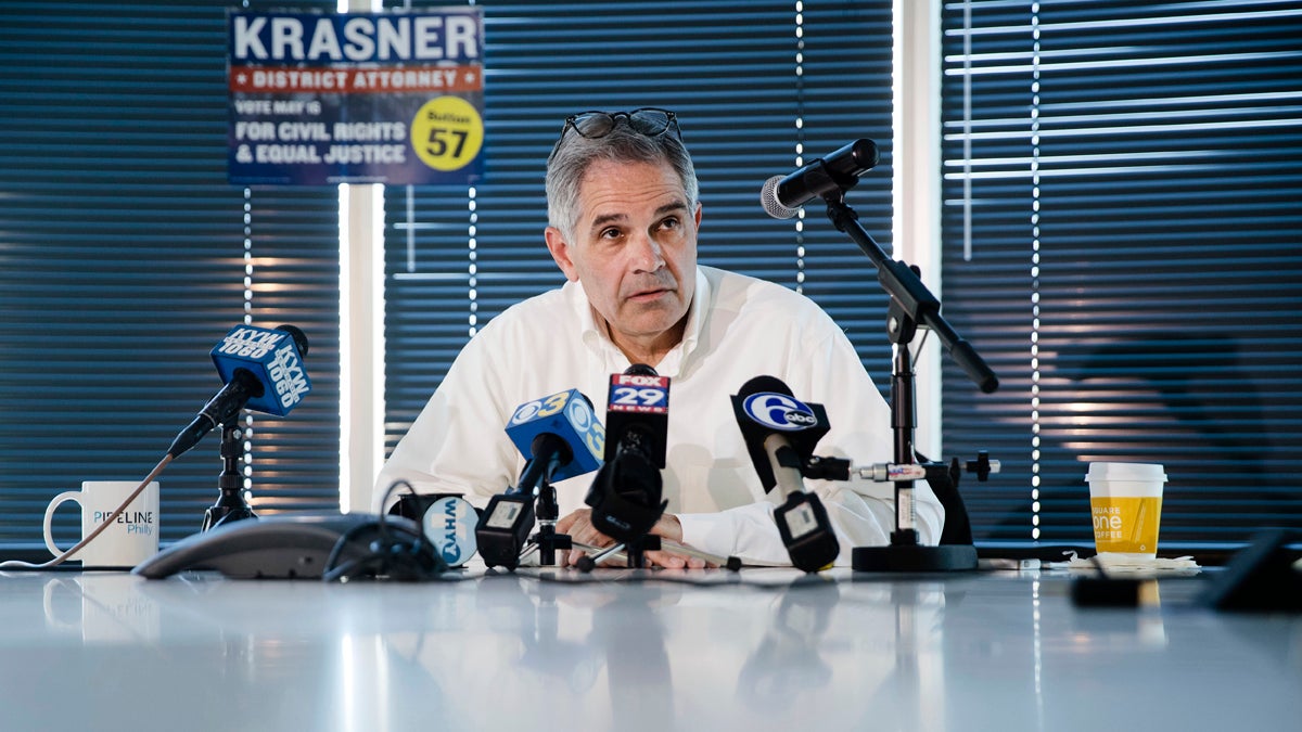  Larry Krasner, the Democratic nominee for Philadelphia district attorney, speaks during a news conference in Philadelphia Wednesday. Krasner, a civil rights lawyer who has defended Black Lives Matter and Occupy Philadelphia protesters, vows to oppose the death penalty and mass incarceration. (AP Photo/Matt Rourke) 