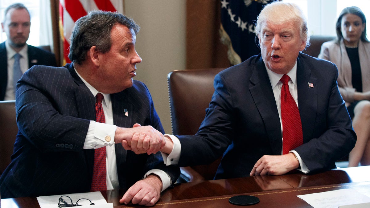  New Jersey Gov. Chris Christie, a political ally of President Donald Trump, says the president's statements blaming 