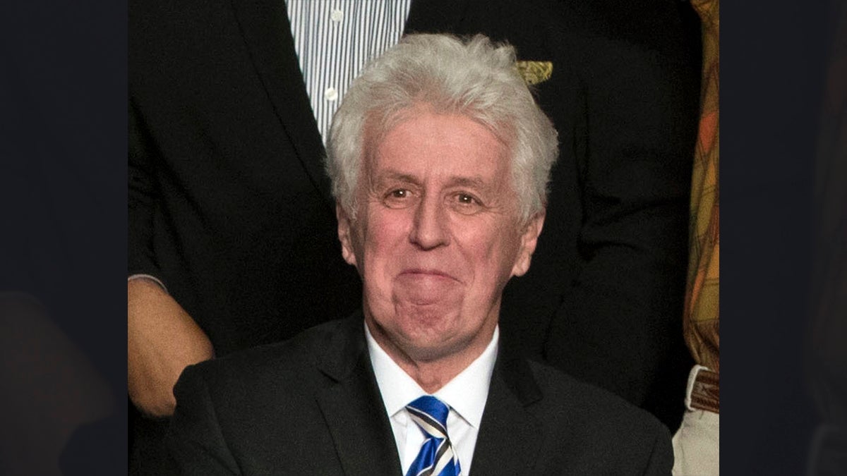  In this Dec. 15, 2016, photo, CNN commentator Jeffrey Lord, appears at a rally for President-elect Donald Trump in Hershey, Pa. CNN cut ties Thursday, Aug. 10, 2017, with Lord, a conservative commentator, after he tweeted a Nazi salute at a critic. (AP Photo/Matt Rourke, File) 