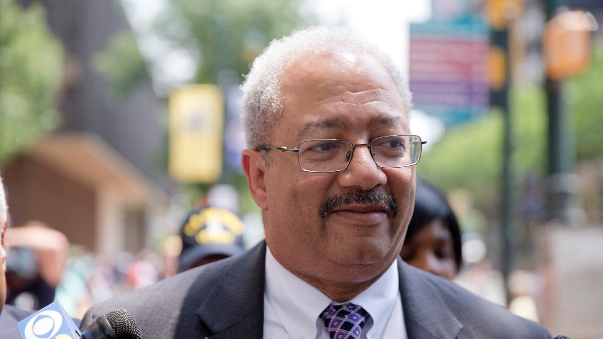 U.S. Rep. Chaka Fattah leaves federal court after his conviction  Tuesday on racketeering and conspiracy charges. (Matt Rourke/AP Photo)