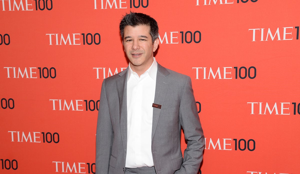  Uber CEO Travis Kalanick arrives at the 2014 TIME 100 Gala held at Frederick P. Rose Hall, Jazz at Lincoln Center on Tuesday, April 29, 2014 in New York. (Photo by Evan Agostini/Invision/AP) 