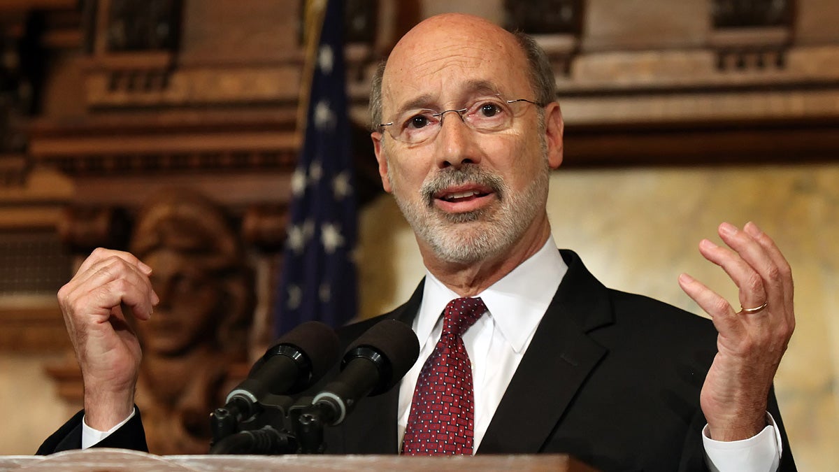  Pennsylvania Gov. Tom Wolf is warning of the budget stalemate's effects on the state's credit rating. (AP photo/Chris Knight)  