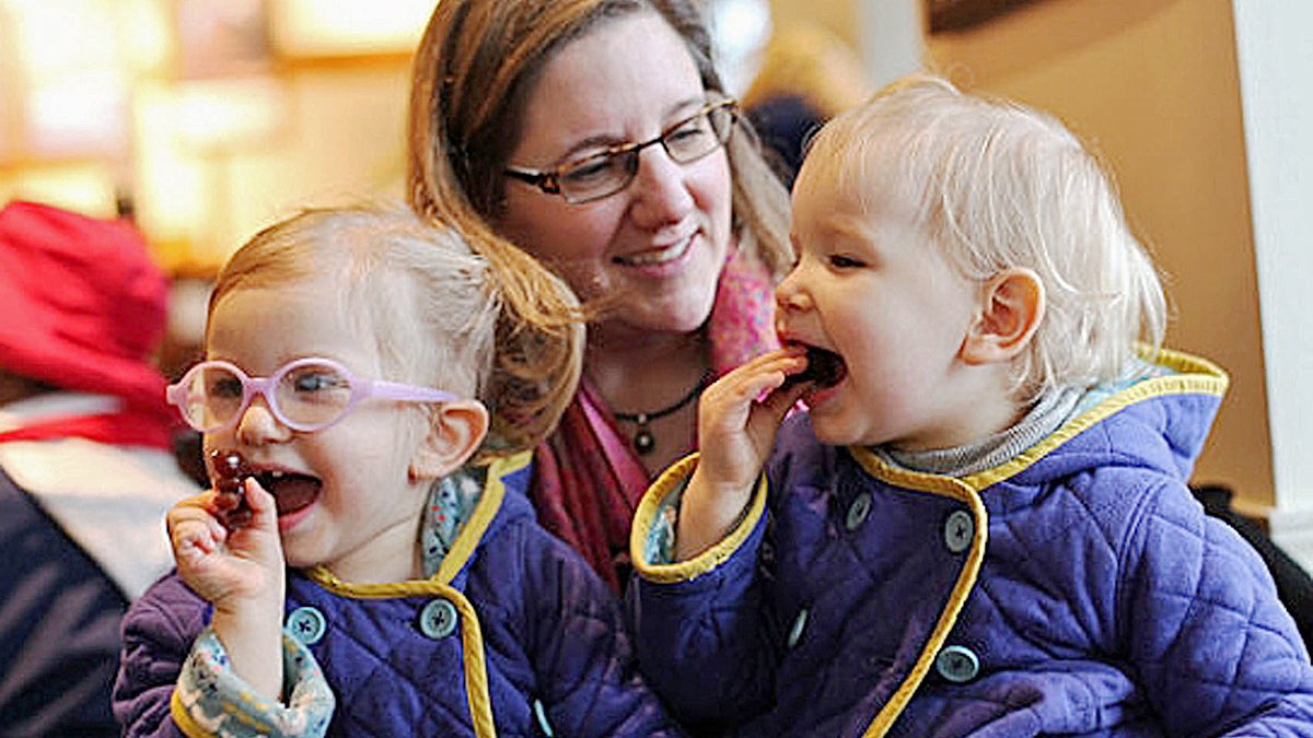  In a Feb. 9, 2015 photo, Michelle Moore poses for a photo with her twin daughters, Sierra, right, and Savannah in Lake Oswego, Ore. Moore is not opposed to medicine, but is among the vaccine skeptics who have been widely ridiculed since more than 100 people fell ill in a measles outbreak traced to Disneyland. (Gosia Wozniacka/AP Photo) 