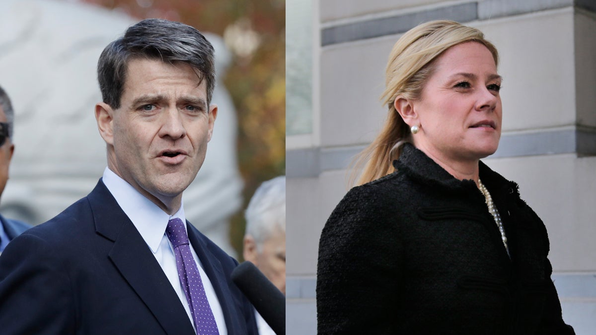 Bill Baroni and Bridget Kelly sentenced Wednesday for their roles in the 2013 George Washington Bridge lane-closing scandal. (Julio Cortez and Seth Wenig/AP Photos, file) 