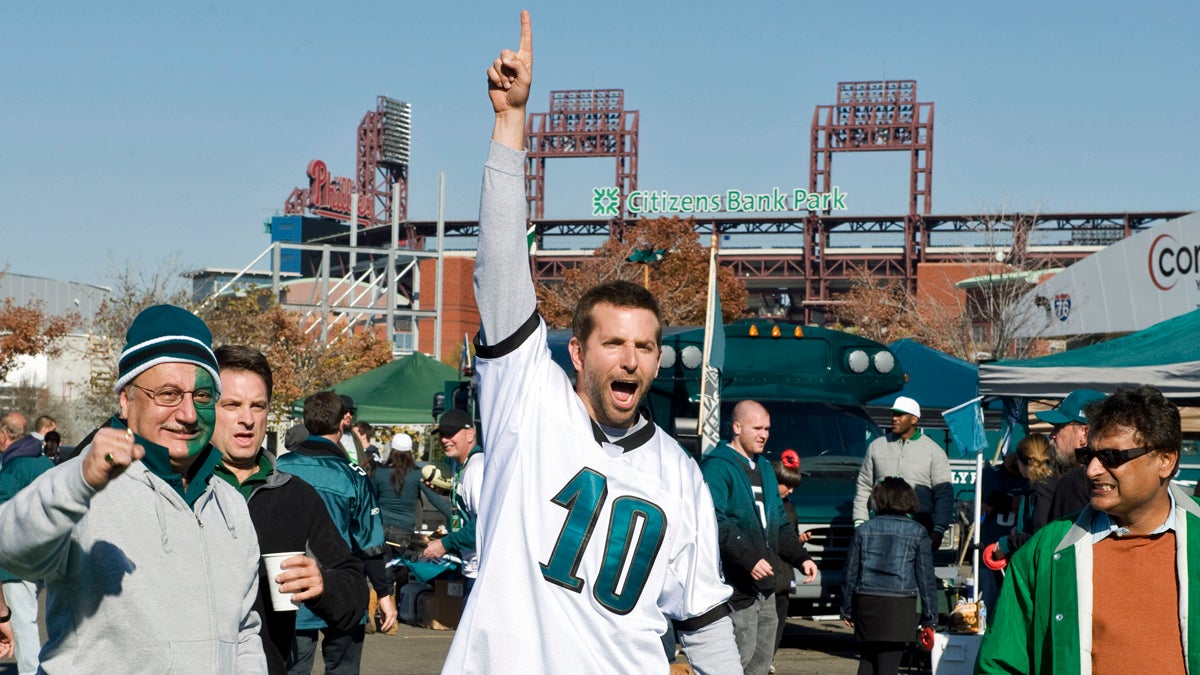  This undated film image shows Bradley Cooper playing Pat Solatano in a scene from the film, 'Silver Linings Playbook.' (AP Photo/The Weinstein Company, JoJo Whilden) 