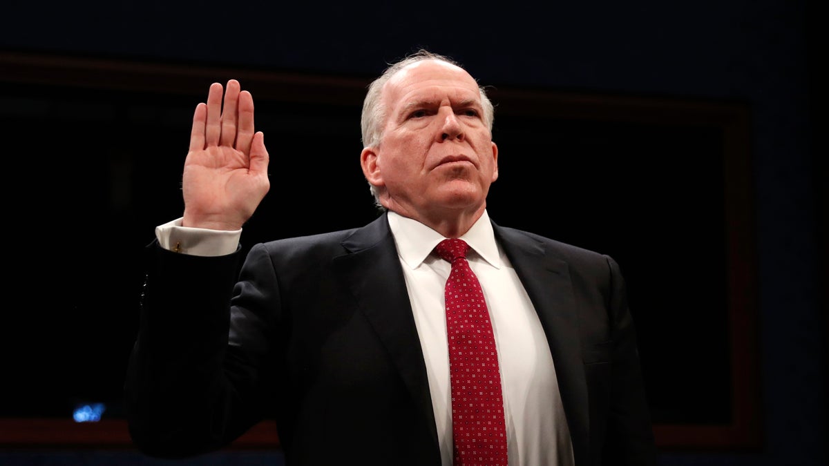  Former CIA Director John Brennan is sworn-in on Capitol Hill in Washington, Tuesday, May 23, 2017, prior to testifying before the House Intelligence Committee Russia Investigation Task Force. (Pablo Martinez Monsivais/AP Photo) 
