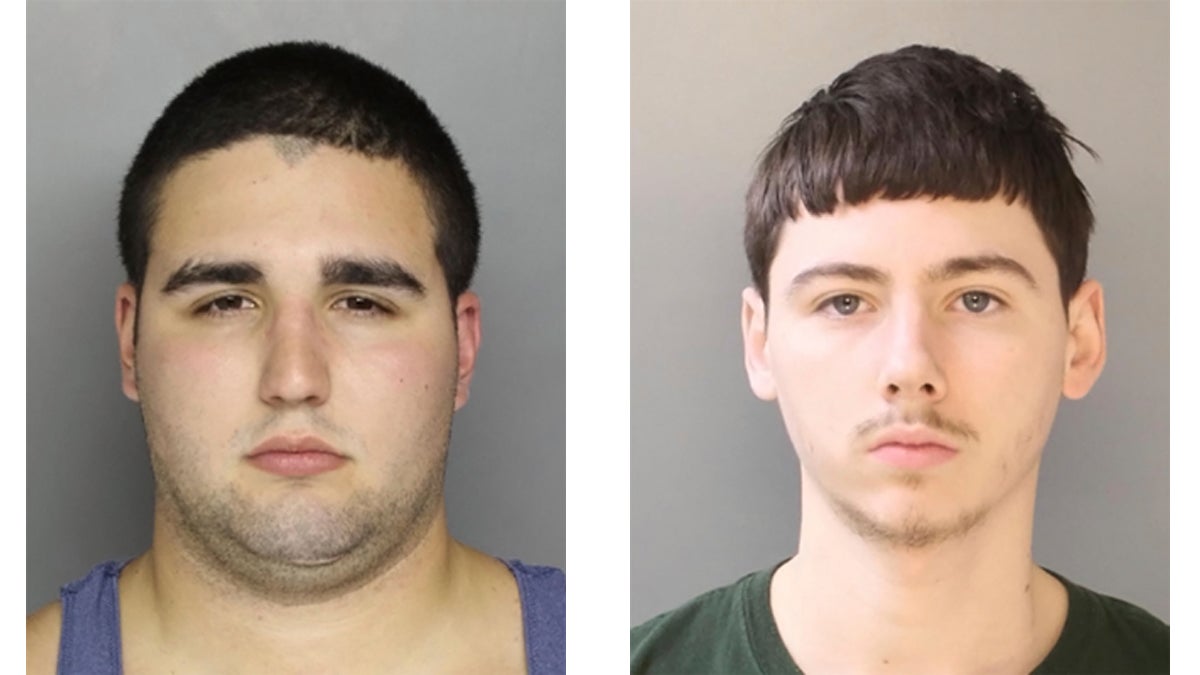 Cosmo DiNardo of Bensalem, Pa., (left) and Sean Kratz of Philadelphia are expected to formally plead guilty Wednesday in the grisly killings of four men in July. The four bodies were found on a Solebury farm owned by DiNardo's family. The two have previously confessed. (Bucks County District Attorney’s Office via AP) 