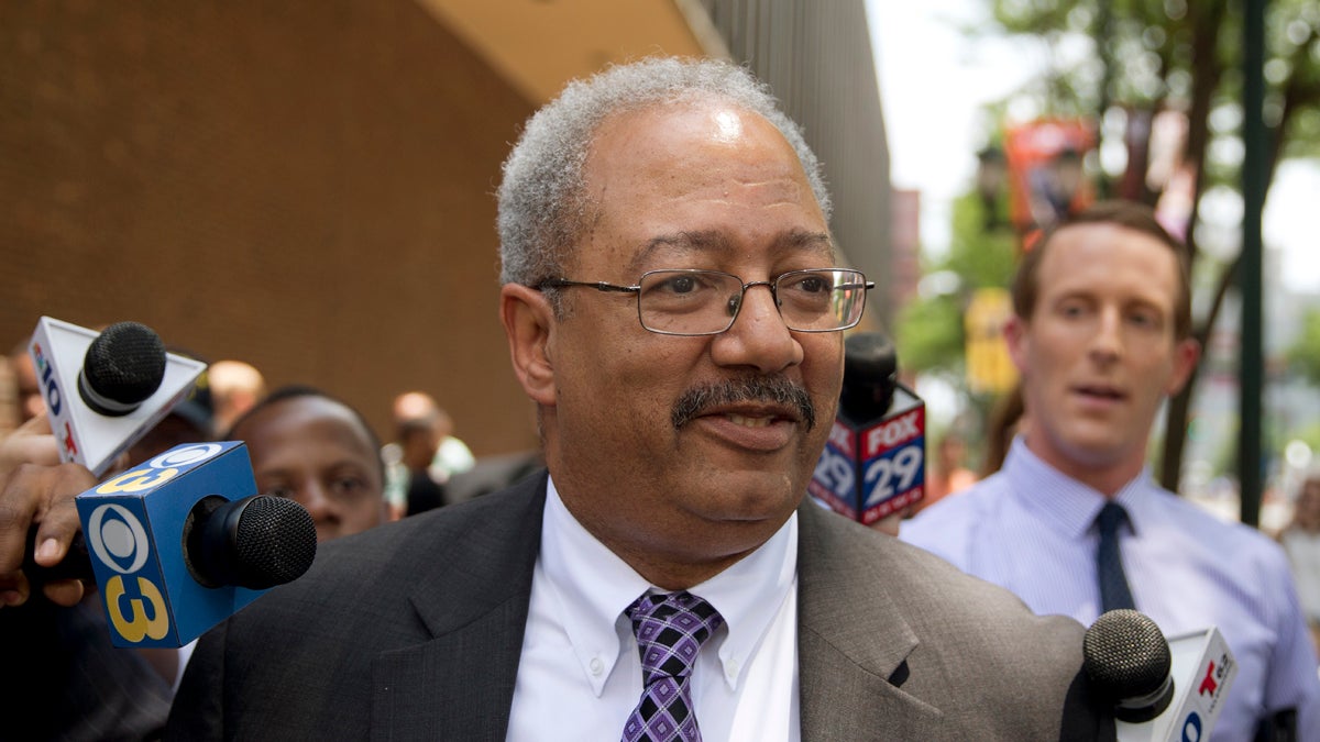  Rep. Chaka Fattah, D-Pa., walks after leaving the federal courthouse in Philadelphia, Tuesday, June 21, 2016. Fattah, a veteran Pennsylvania congressman, was convicted Tuesday in a racketeering case that largely centered on various efforts to repay an illegal $1 million campaign loan related to his unsuccessful 2007 mayoral bid. (Matt Rourke/AP Photo) 