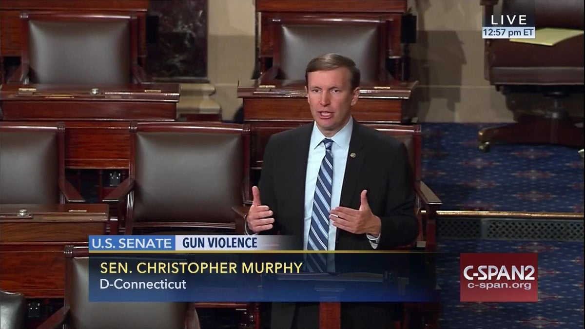 This frame grab provided by C-SPAN shows Sen. Chris Murphy