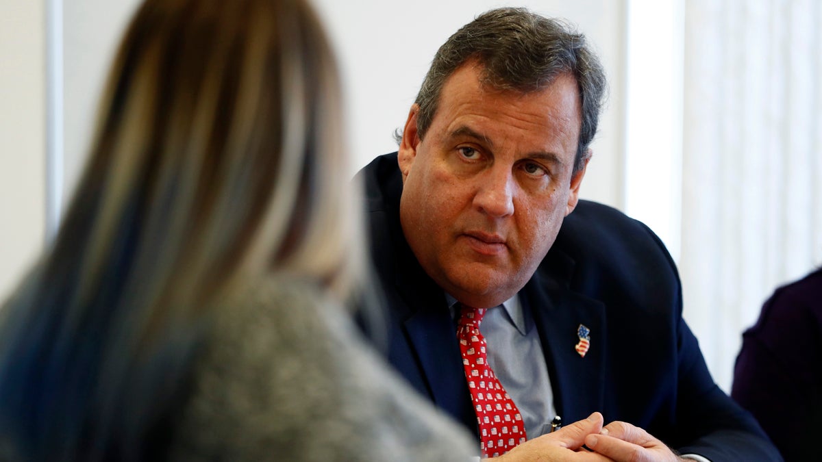  In this file photo, New Jersey Gov. Chris Christie listens to a patient at the Newark Renaissance House, during a visit to the drug addiction rehab facility, Tuesday, Jan. 31, 2017, in Newark, N.J. (Julio Cortez/AP Photo) 