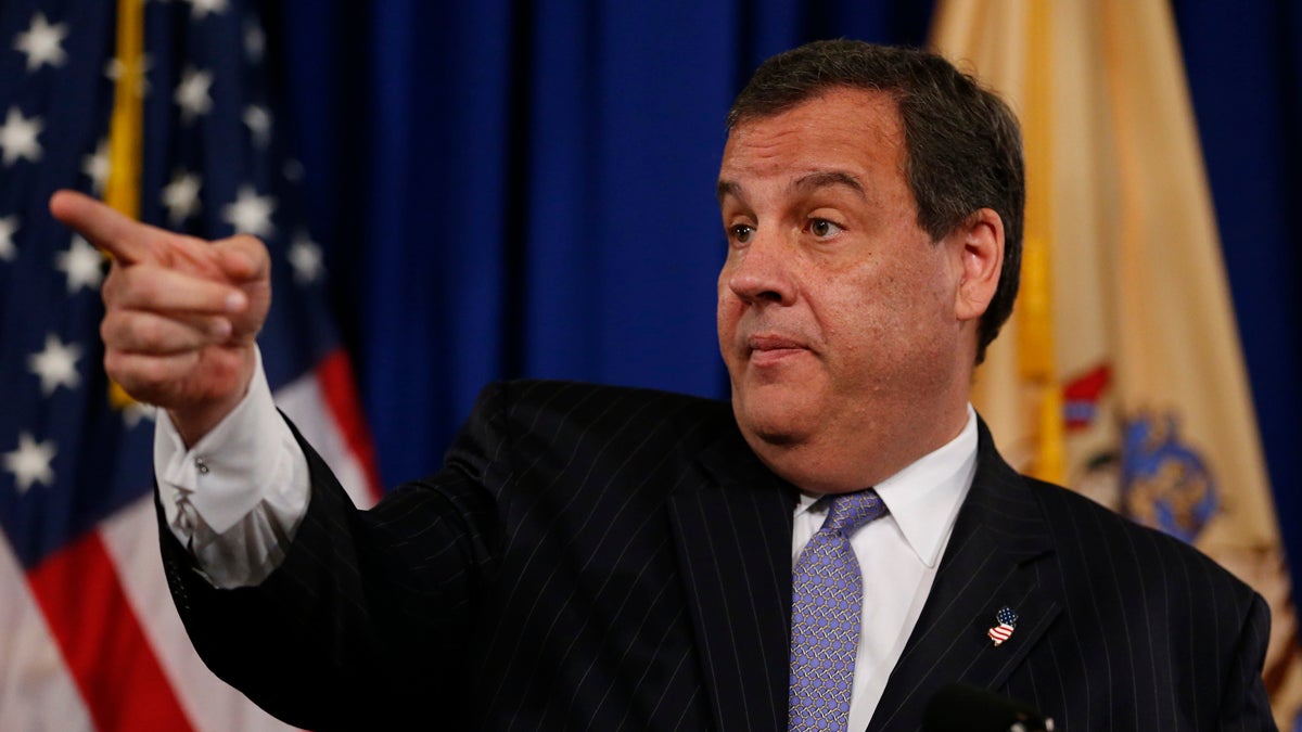  New Jersey Gov. Chris Christie speaks to reporters during a news conference following his signing of the state's 2016 budget, Friday, June 26, 2015, in Trenton, N.J. Christie vetoed more than $1.6 billion from the 2016 budget approved by the Democratic-controlled Legislature and signed a roughly $34 billion budget into law. (Julio Cortez/AP Photo) 