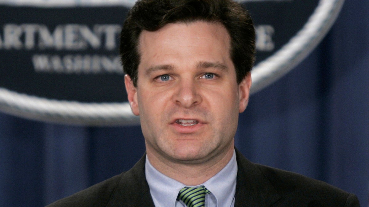  In this Jan. 12, 2005 file photo, Assistant Attorney General, Christopher Wray speaks at a press conference at the Justice Dept. in Washington. President Donald Trump has picked a longtime lawyer and former Justice Department official to be the next FBI director. Trump said on Twitter Wednesday that he will be nominating Christopher Wray, calling him 'a man of impeccable credentials.' (Lawrence Jackson/AP Photo)  