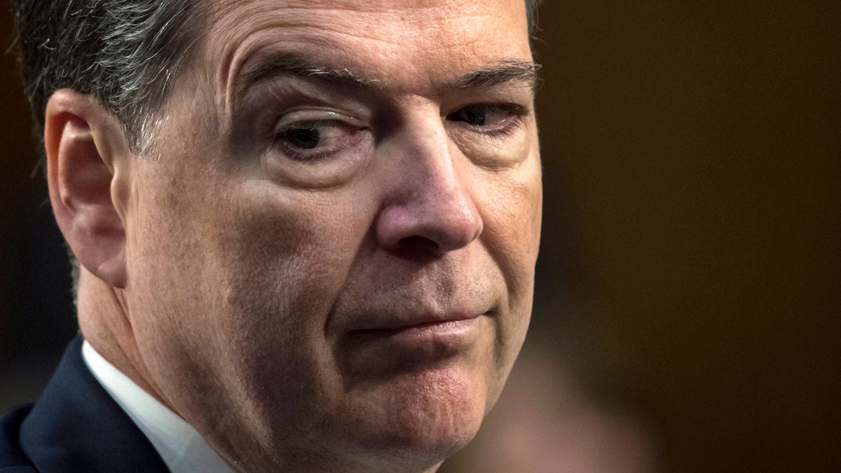  Former FBI director James Comey testifies before the Senate Select Committee on Intelligence, on Capitol Hill in Washington, Thursday, June 8, 2017. (J. Scott Applewhite/AP Photo/) 