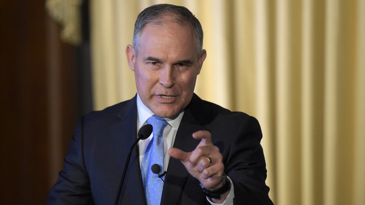 Environmental Protection Agency Administrator Scott Pruitt has earned criticism from Democrats and some Republicans for barring scientists who have received grants from the EPA from serving as agency advisers. (Susan Walsh/AP Photo) 