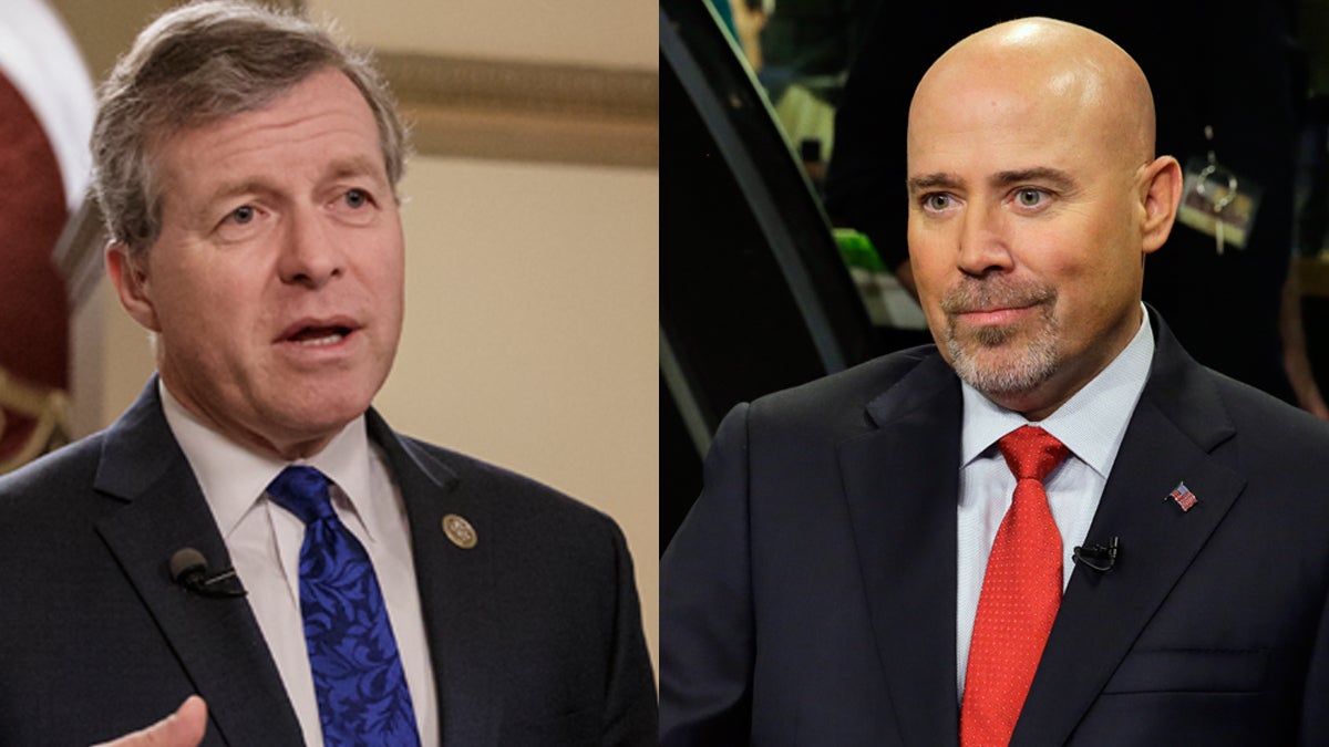  Republicans U.S. Reps. Charlie Dent of Pennsylvania  (left) and Tom MacArthur of New Jersey have been targeted by attack ads over their positions on the GOP health care legislation. (J. Scott Applewhite and Mel Evans/AP Photos) 