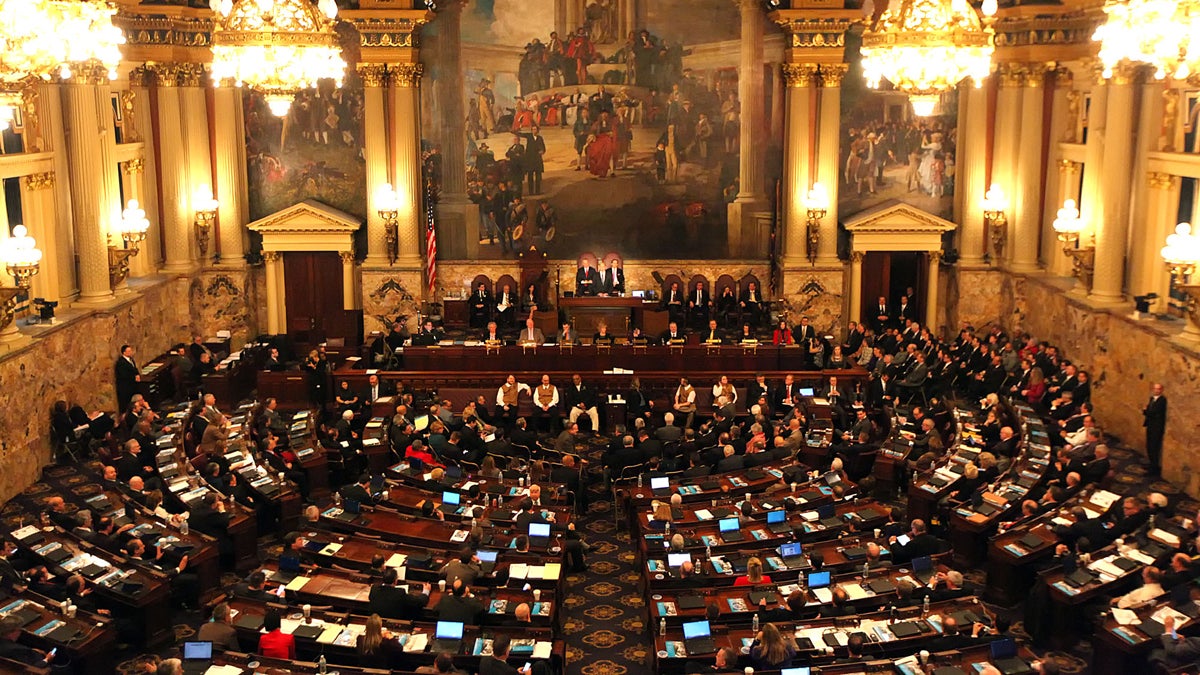 A joint session of the Pennsylvania House and Senate at the State Capitol in Harrisburg Pa.