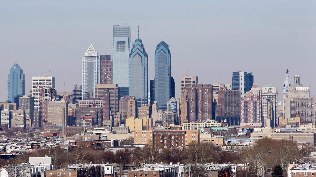 Shown is the skyline in Philadelphia