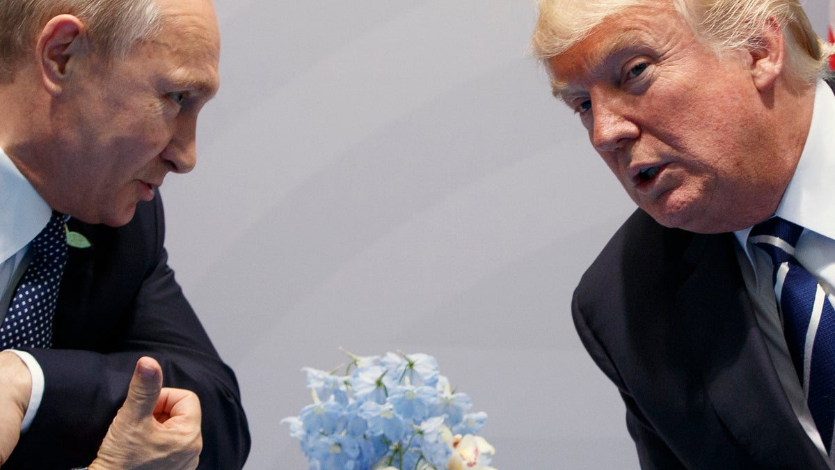  President Donald Trump meets with Russian President Vladimir Putin at the G20 Summit, Friday, July 7, 2017, in Hamburg. (Evan Vucci/AP Photo) 