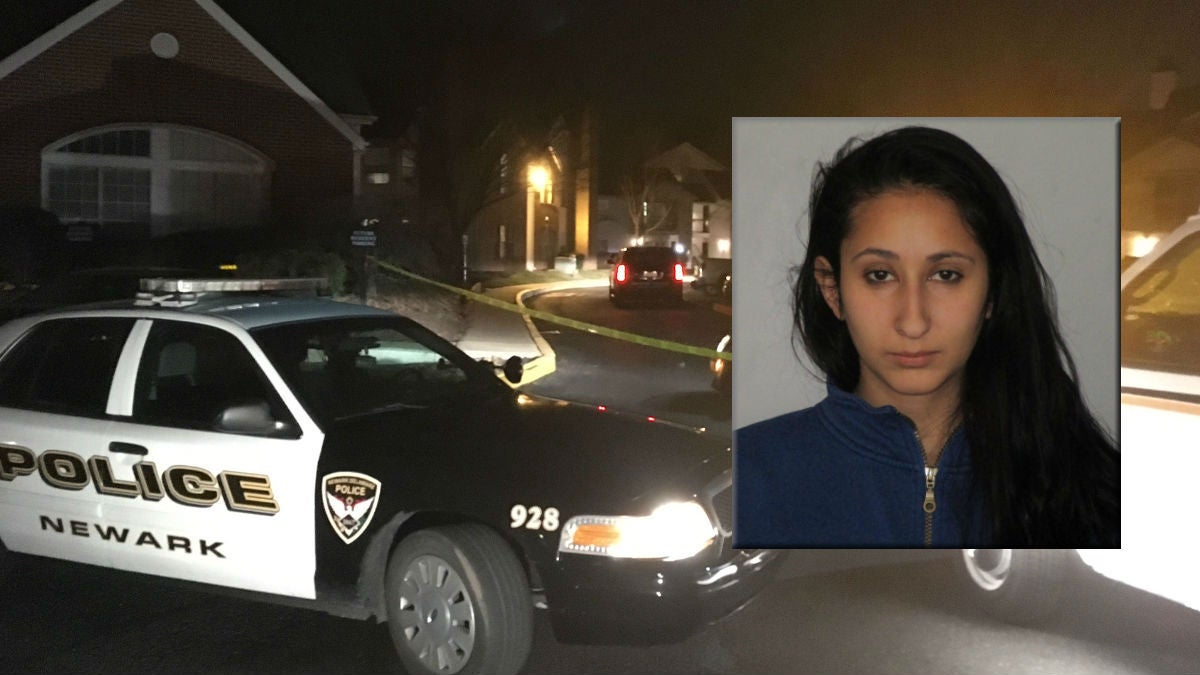  24-year-old Brenda Aydin was charged after police says she falsely claimed to have been kidnapped at her Newark apartment. (John Jankowski/for NewsWorks; inset photo courtesy Newark Police) 