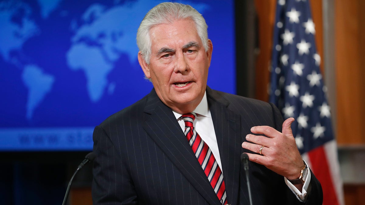 In this Aug. 22, 2017 file photo, Secretary of State Rex Tillerson speaks at the State Department in Washington. (Pablo Martinez Monsivais/AP Photo, File) 