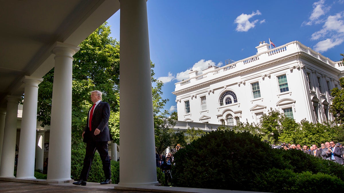  President Donald Trump walks to the Oval Office of the White House in Washington, Thursday, June 1, 2017, after speaking in the Rose Garden about the US role in the Paris climate change accord. (Andrew Harnik/AP Photo) 