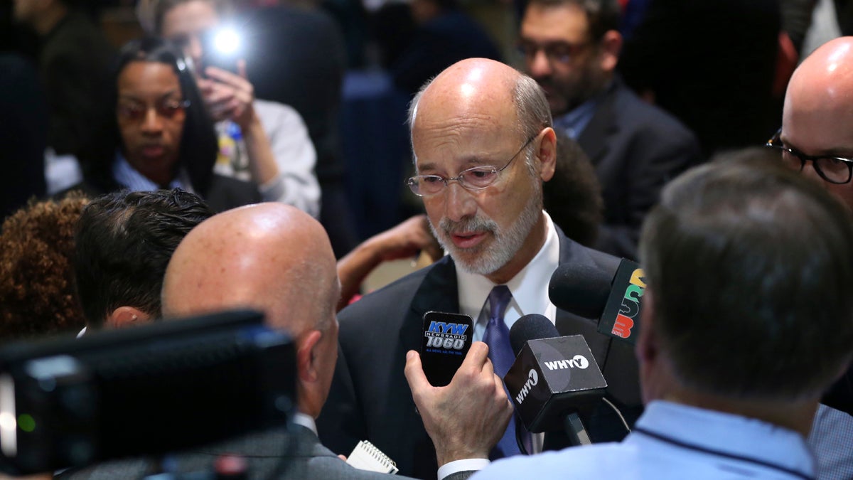 Pennsylvania Gov. Tom Wolf's re-election effort may depend in part on how well or poorly President-elect Donald Trump does in his first year in the White House. (Mel Evans/AP Photo