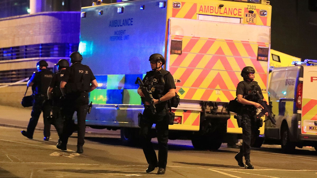  Several people have died following reports of an explosion Monday night at an Ariana Grande concert in northern England, police said. (Peter Byrne/PA via AP) 