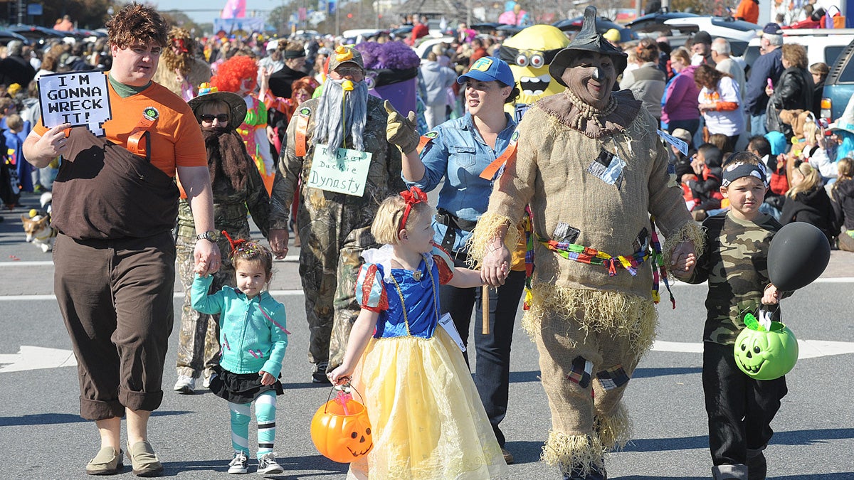  The 24th Annual Sea Witch Festival Parade sponsored by the Rehoboth Beach-Dewey Beach Chamber of Commerce was held in downtown Rehoboth Beach, Delaware on Sat., Oct. 26, with a huge crowd on hand in great weather to see all the ghosts, goblins, and any costume character imaginable along with a Mummers Band, floats, and balloons. (Chuck Snyder/for NewsWorks) 