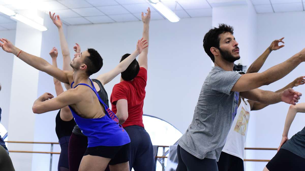 BalletX dancers rehearse for ''Identity without Attribute,'' an original ballet choreographed by Matthew Neenan. (Bill Hebert/BalletX)