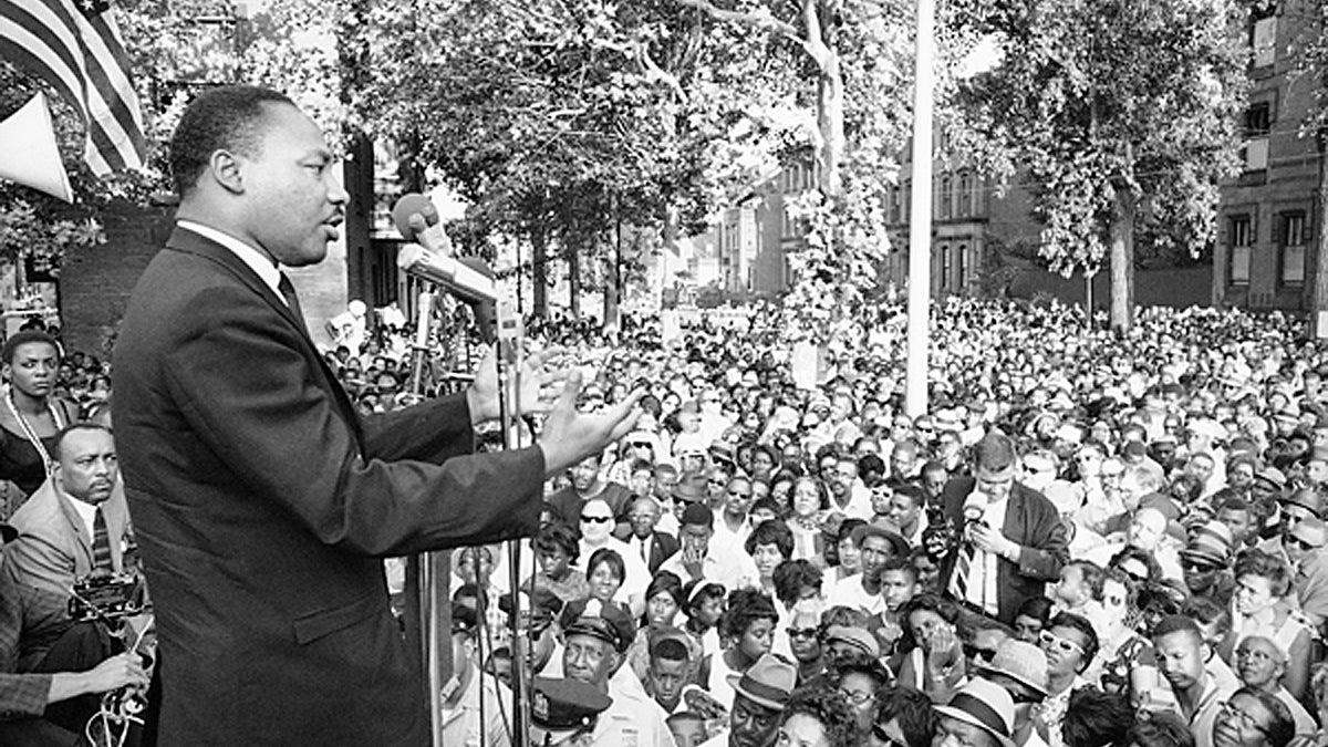  Martin Luther King Jr., during a speech in an undated photo. (AP Photo) 