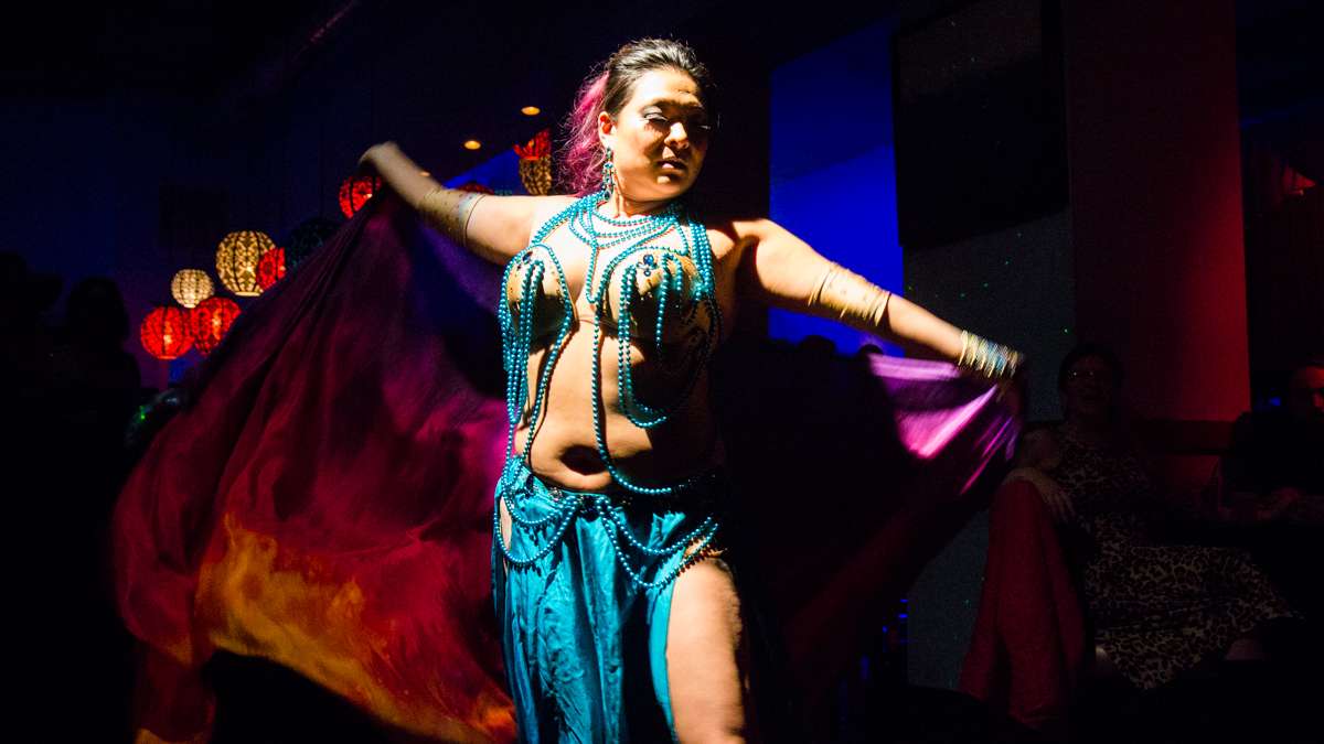 Dancer Jaeda performs at the 5th annual Belly Dancers Fight for Air.