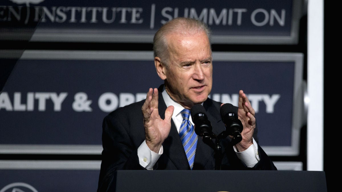  Then-Vice President Joe Biden speaks at at the Newseum in Washington in Nov. 2015. (AP Photo/Manuel Balce Ceneta) 