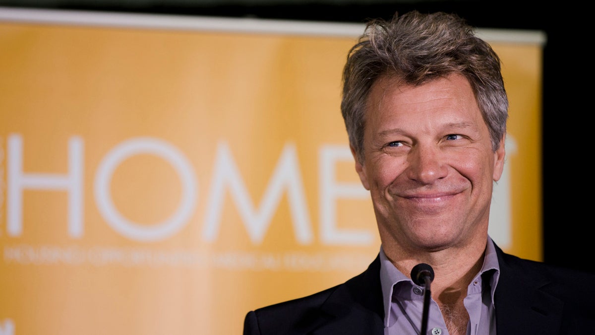  Jon Bon Jovi is shown speaking during the grand opening of a low-income housing development that bears his initials, the JBJ Soul Homes, on Tuesday, April 22, 2014, in Philadelphia. (AP Photo/Matt Rourke) 