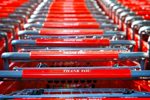 Save-A-Lots carts have a personal message for customers. (Bas Slabbers/for NewsWorks)
