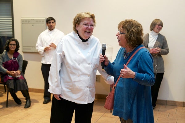 <p><p>This year, the "Platinum Spatula" went to Jane Maloney, executive director of the Neighborhood Interfaith Movement. Maloney's dish was called Autumn Chicken. (Bas Slabbers/for NewsWorks)</p></p>
