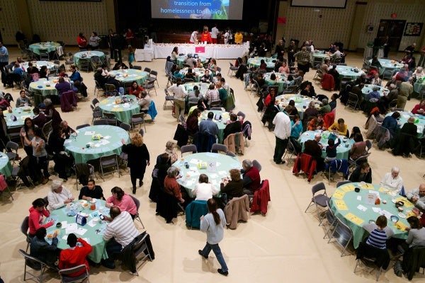 <p><p>In the 14 years at Chestnut Hill College, the Empty Bowl event has grown so big that it now takes two seatings to serve the community. (Bas Slabbers/for NewsWorks)</p></p>
