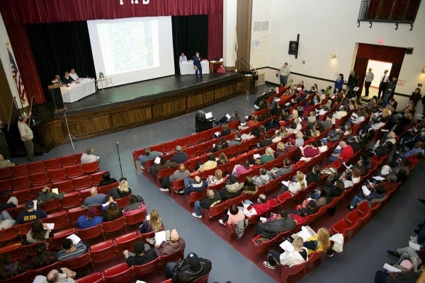 <p><p>The meeting was held at the auditorium of the Paulsboro High School. (Bas Slabbers/for NewsWorks)</p></p>
