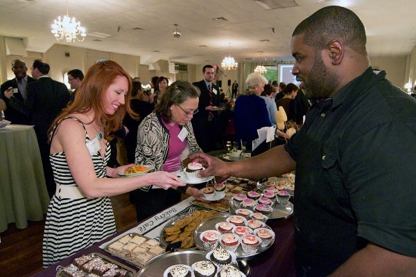 <p>Jimmy Reed of Little Jimmie's Bakery Café  serves a variety of cupcakes and other baked goods. (Bas Slabbers/for NewsWorks)</p>
