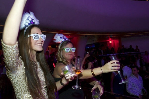 <p>Revelers welcome the new year at the venues in Atlantic City. (Bas Slabbers/for NewsWorks)</p>
