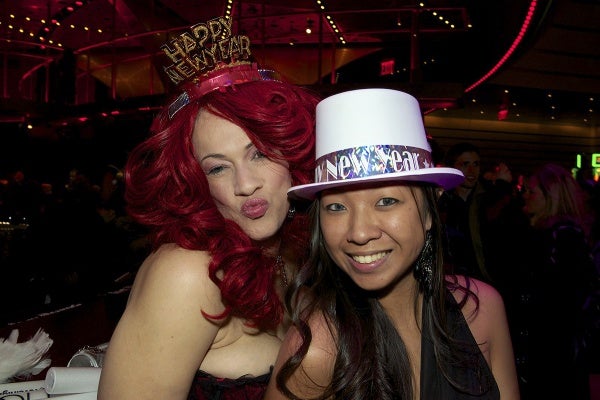 <p>Revelers welcome the new year at the venues in Atlantic City. (Bas Slabbers/for NewsWorks)</p>
