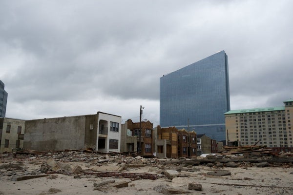 <p>Sandy left her marks on Atlantic City, NJ. (Bas Slabbers/for NewsWorks)</p>
