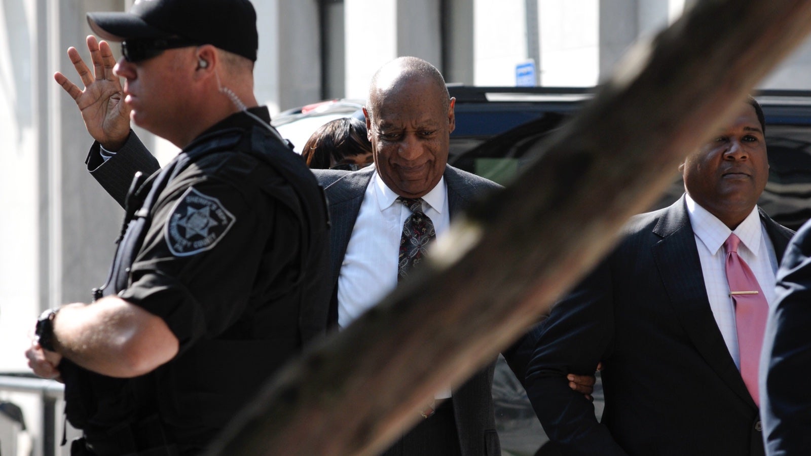 Bill Cosby arrives at Montgomery County Courthouse in May